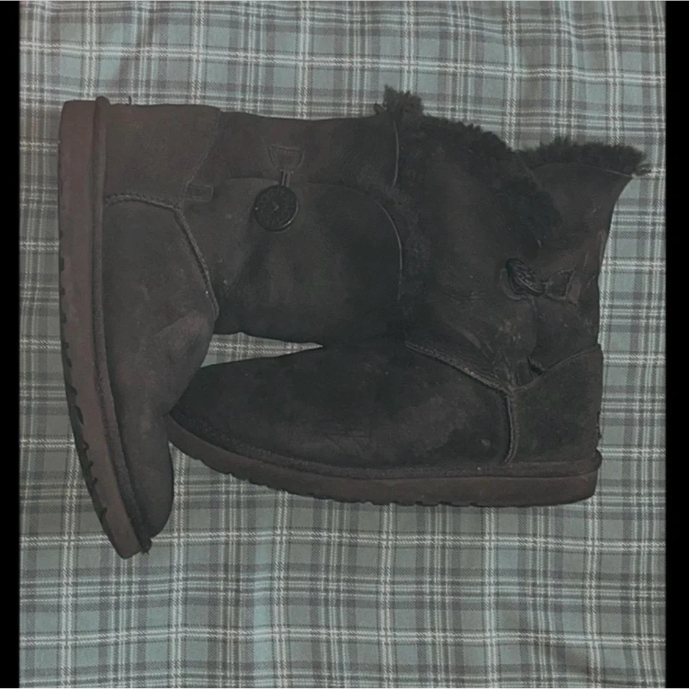 UGG Women's Dark Brown Shearling Boots - Picture 1 of 5